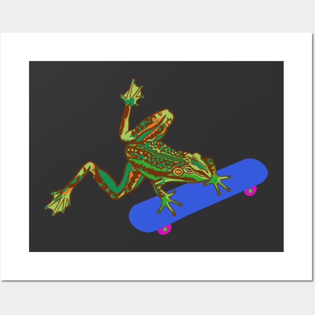 Skating Frog Wall Art by Jaune O.T.